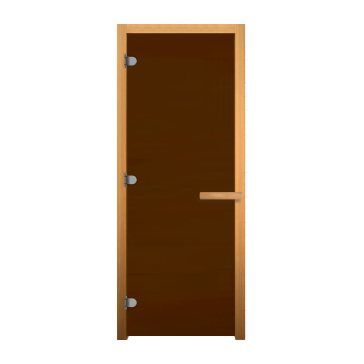 Дверь стекло  Бронза Матовая 180х70 (8мм, 3 петли 716 CR) (ОСИНА)