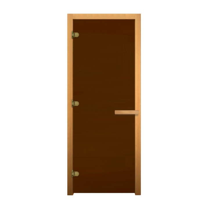 Дверь стекло  Бронза Матовая, 180х70, (8мм, 3 петли 716 GB) (ОСИНА)