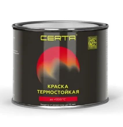Краска термостойкая (до 700°С; 0,5 кг) ПАТИНА Серебро, CERTA